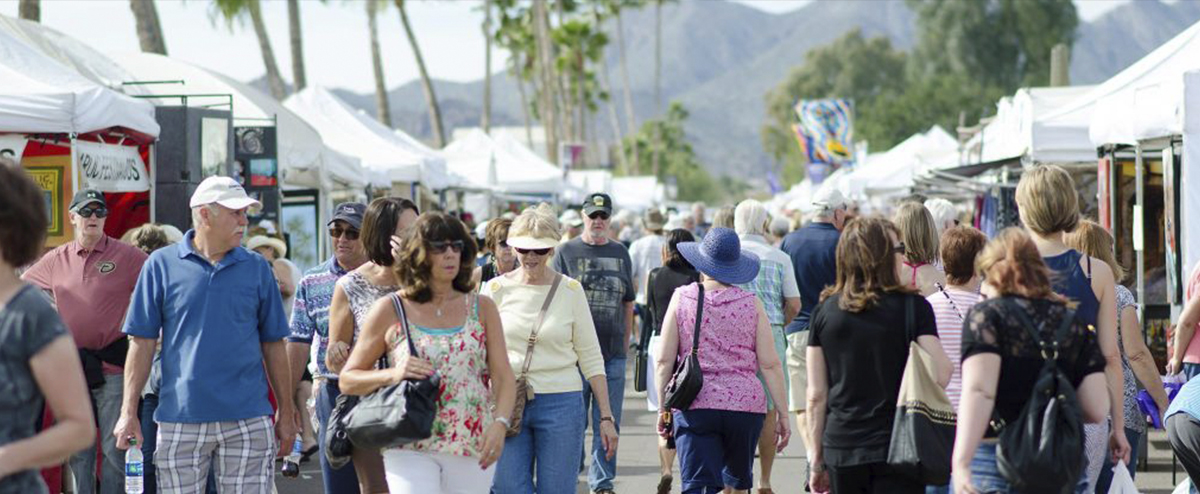 The Fountain Hills Festival of Arts and Crafts features nearly 500 artists, artisans and gourmet food provisioners. 